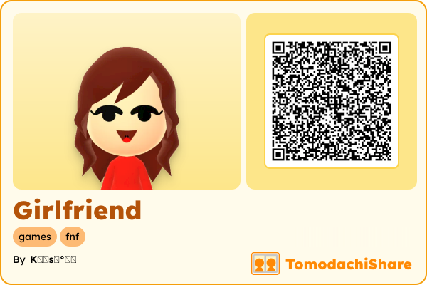 Girlfriend, a female Mii  with tags: games, fnf