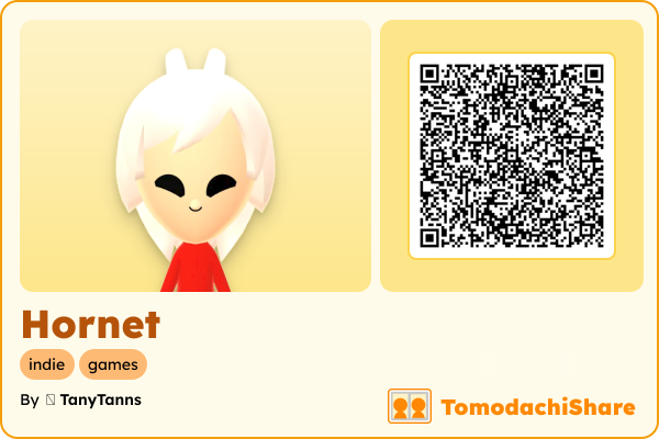 Hornet, a female Mii  with tags: indie, games