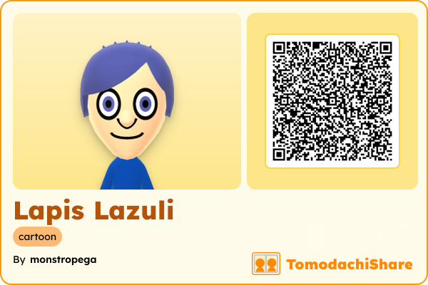 Lapis Lazuli, a female Mii  with tags: cartoon