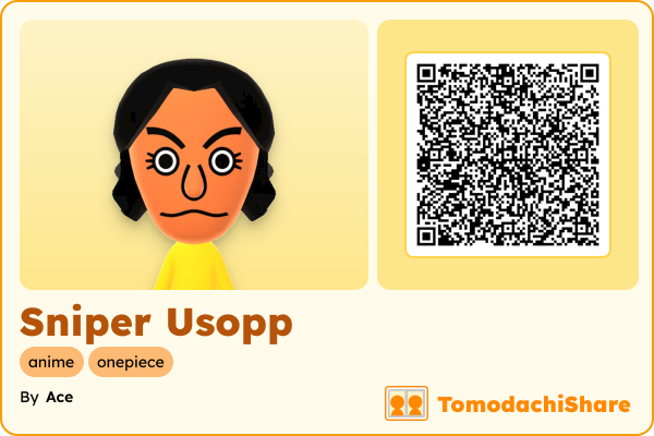 Sniper Usopp, a male Mii  with tags: anime, onepiece