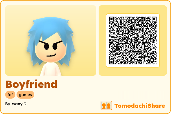Boyfriend, a male Mii  with tags: fnf, games