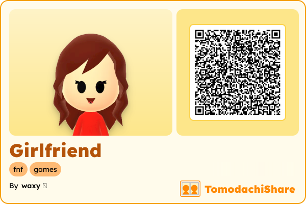 Girlfriend, a female Mii  with tags: fnf, games