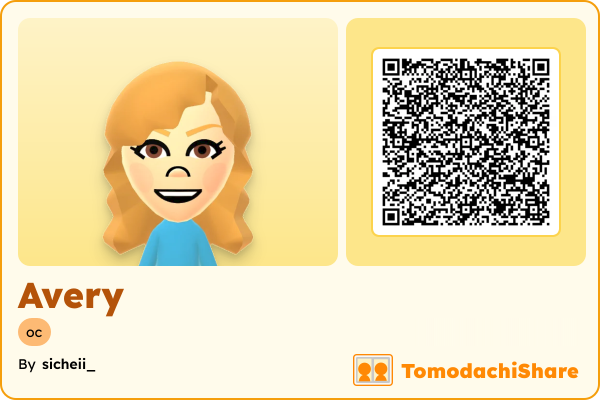 Avery, a female Mii  with tags: oc