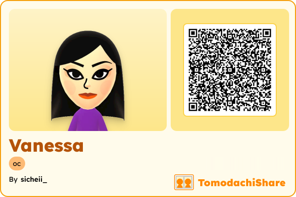 Vanessa, a female Mii  with tags: oc