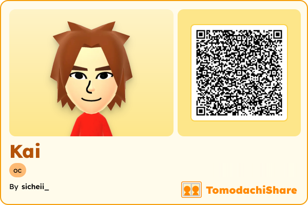 Kai, a male Mii  with tags: oc