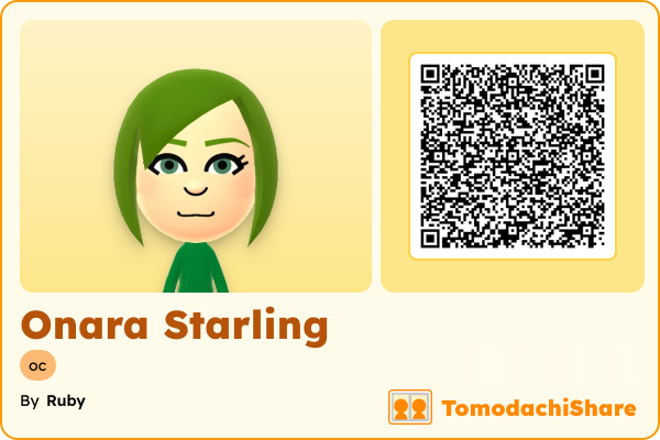 Onara Starling, a female Mii  with tags: oc