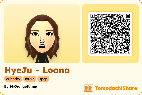 HyeJu - Loona, a female Mii  with tags: celebrity, music, kpop