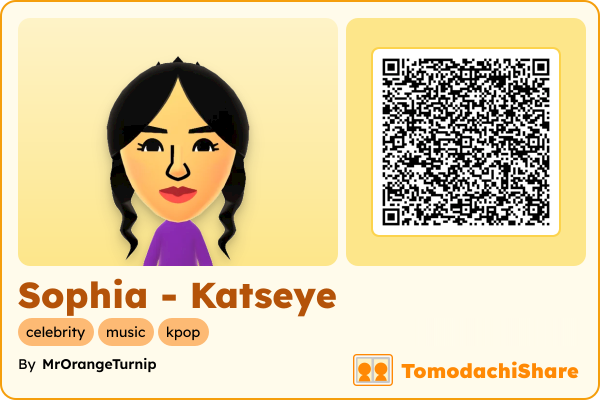 Sophia - Katseye, a female Mii  with tags: celebrity, music, kpop