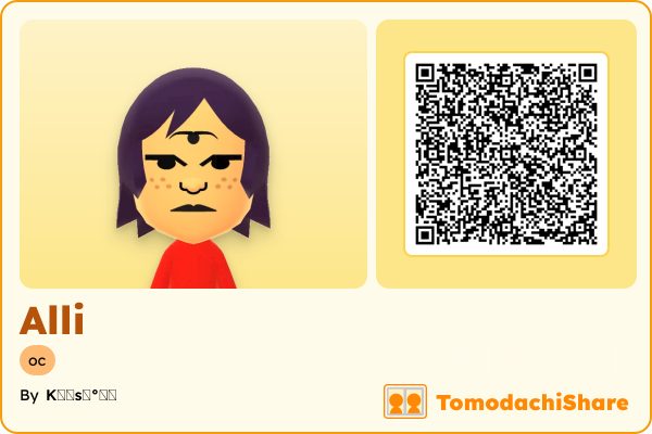 Alli, a female Mii  with tags: oc