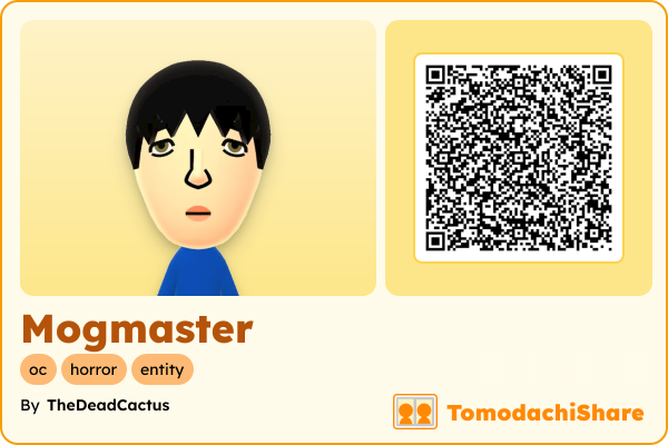 Mogmaster, a male Mii  with tags: oc, horror, entity
