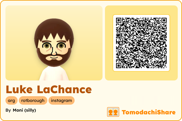 Luke LaChance, a male Mii  with tags: arg, rotborough, instagram