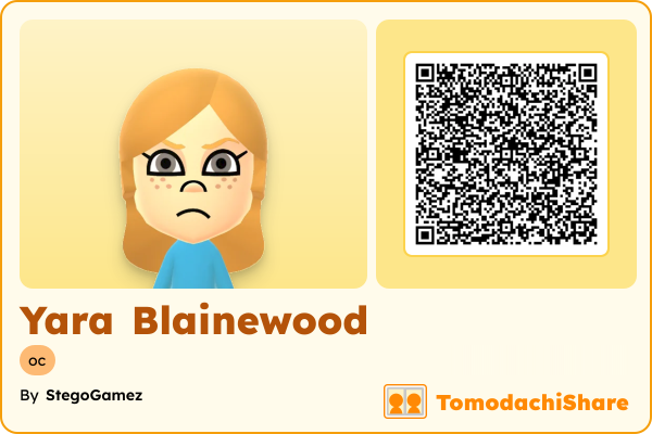 Yara Blainewood, a female Mii  with tags: oc
