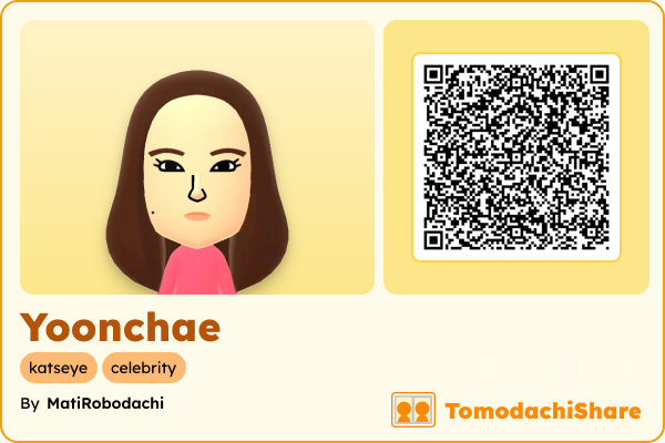 Yoonchae, a female Mii  with tags: katseye, celebrity