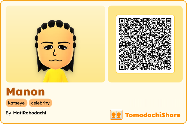 Manon, a female Mii  with tags: katseye, celebrity