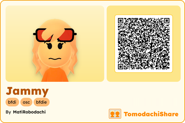 Jammy, a female Mii  with tags: bfdi, osc, bfdie