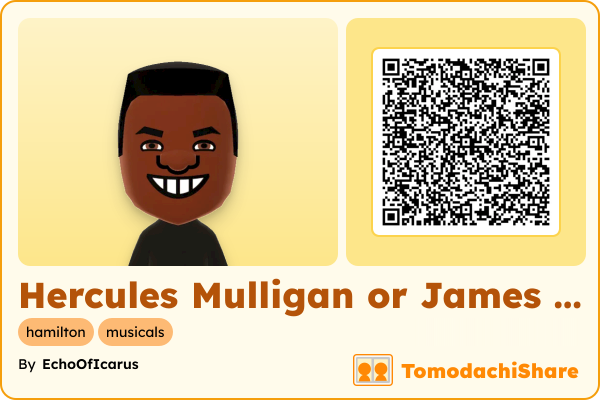 Hercules Mulligan or James Madison, a male Mii  with tags: hamilton, musicals
