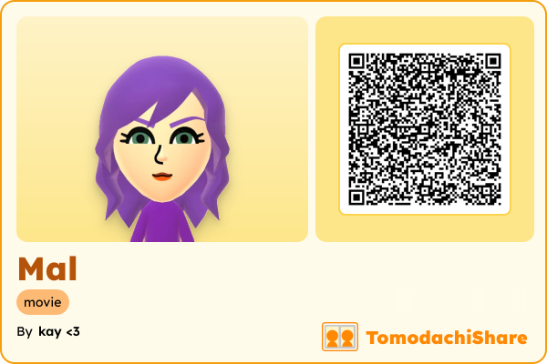 Mal, a female Mii  with tags: movie