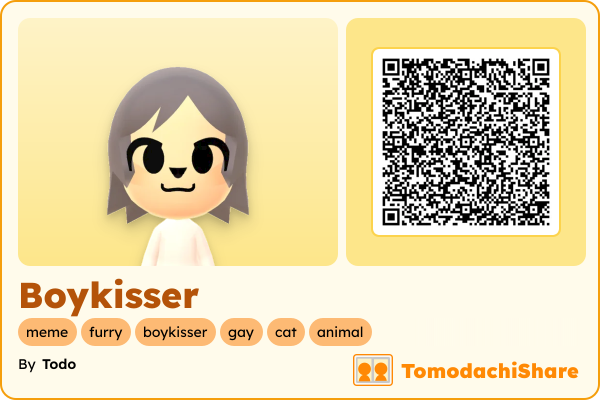 Boykisser, a female Mii  with tags: meme, furry, boykisser, gay, cat, animal