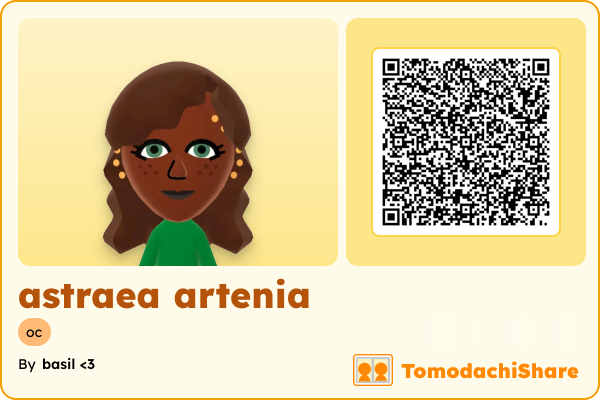 astraea artenia, a female Mii  with tags: oc