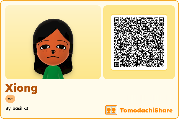 Xiong, a female Mii  with tags: oc