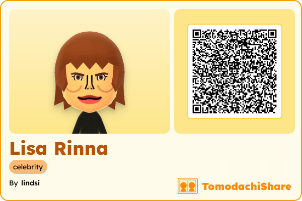 Lisa Rinna, a female Mii  with tags: celebrity