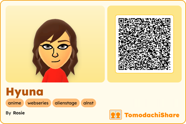 Hyuna, a female Mii  with tags: anime, webseries, alienstage, alnst