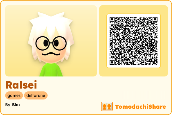 Ralsei, a male Mii  with tags: games, deltarune