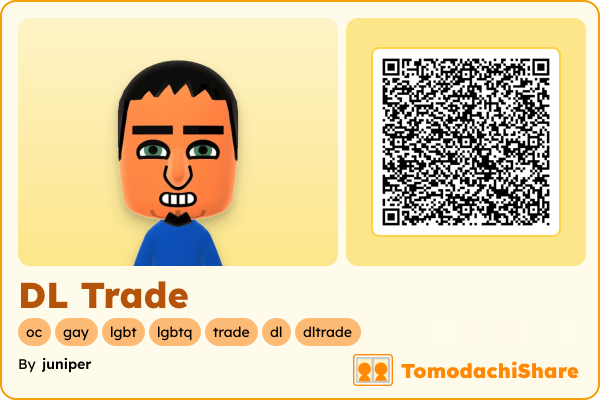 DL Trade, a male Mii  with tags: oc, gay, lgbt, lgbtq, trade, dl, dltrade