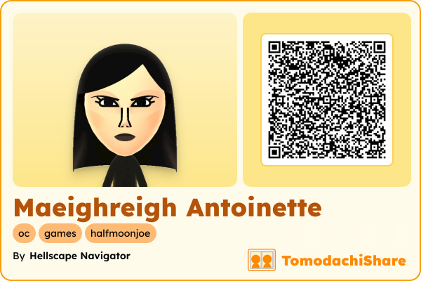 Maeighreigh Antoinette, a female Mii  with tags: oc, games, halfmoonjoe