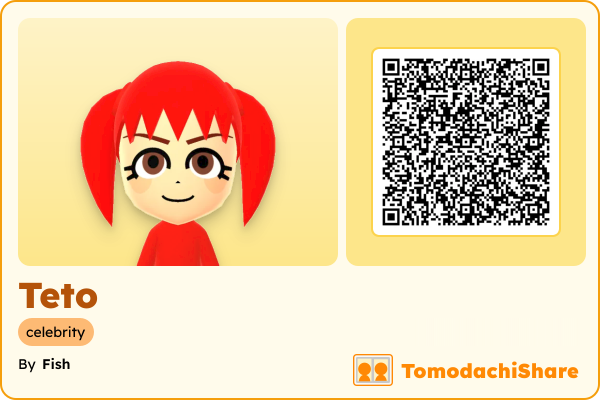 Teto, a female Mii  with tags: celebrity