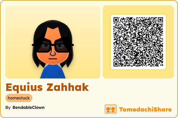 Equius Zahhak, a male Mii  with tags: homestuck