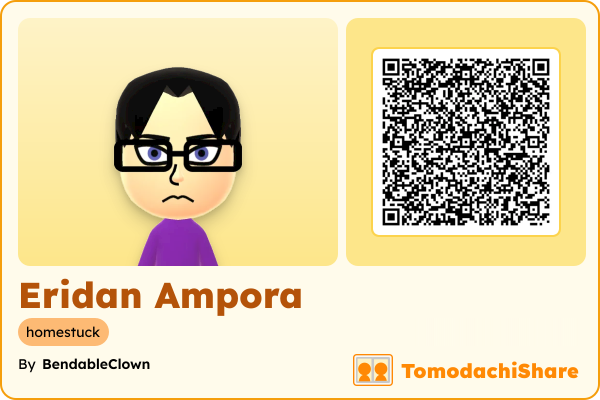 Eridan Ampora, a male Mii  with tags: homestuck