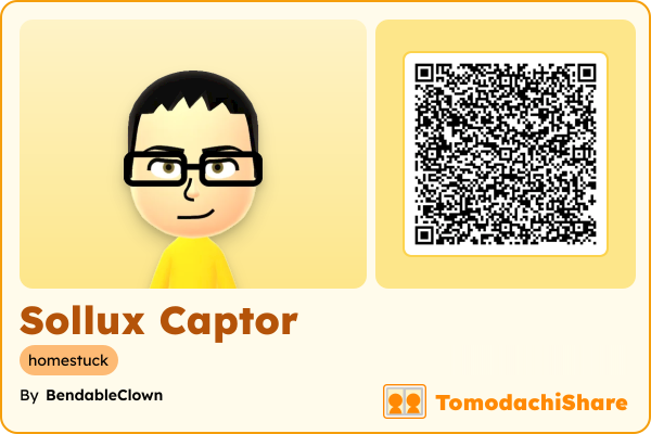 Sollux Captor, a male Mii  with tags: homestuck