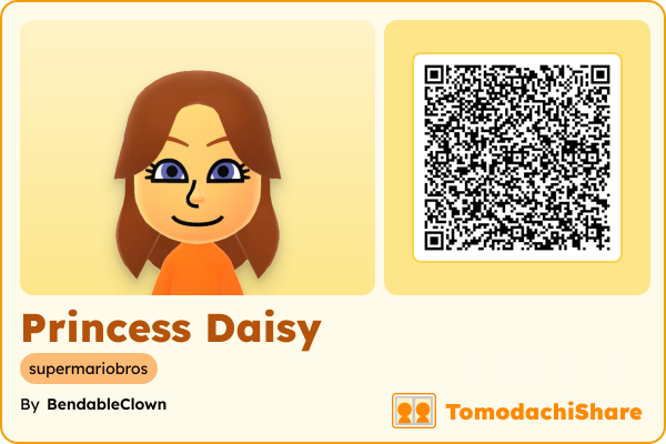 Princess Daisy, a female Mii  with tags: supermariobros