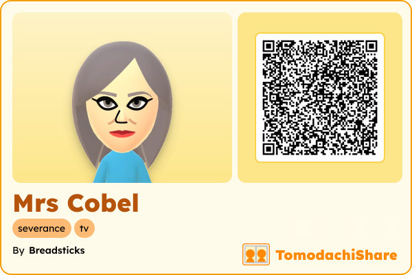 Mrs Cobel, a female Mii  with tags: severance, tv