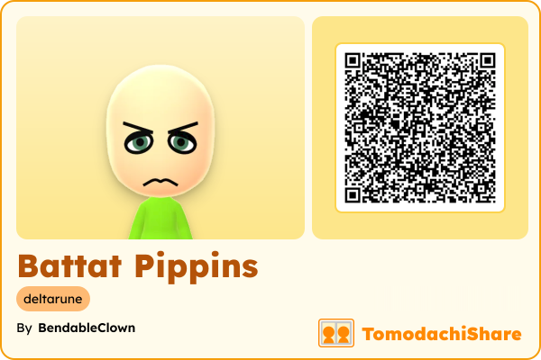 Battat Pippins, a female Mii  with tags: deltarune