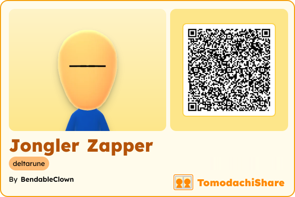 Jongler Zapper, a female Mii  with tags: deltarune
