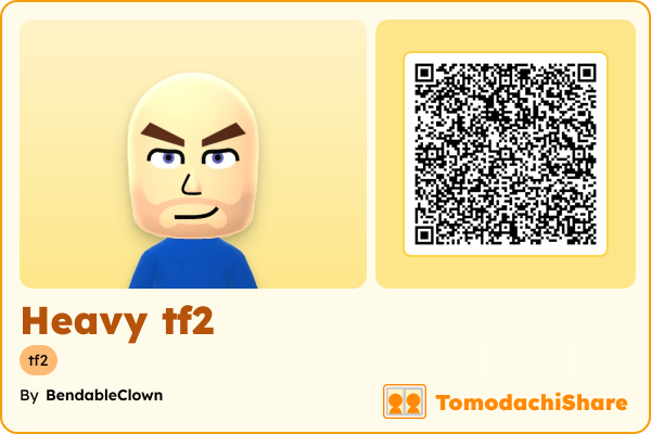 Heavy tf2, a female Mii  with tags: tf2