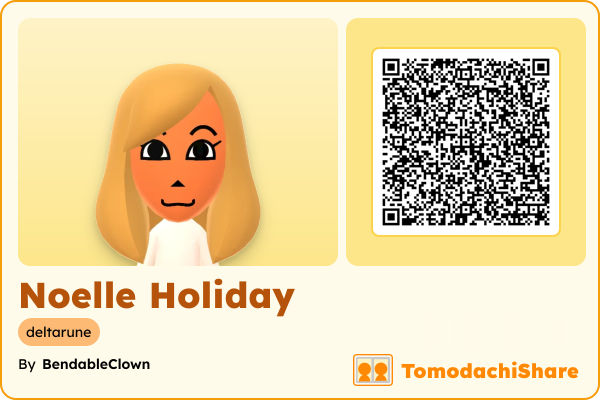 Noelle Holiday, a male Mii  with tags: deltarune
