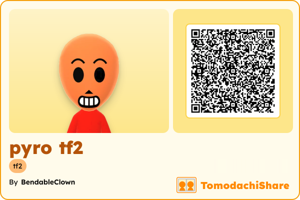pyro tf2, a male Mii  with tags: tf2