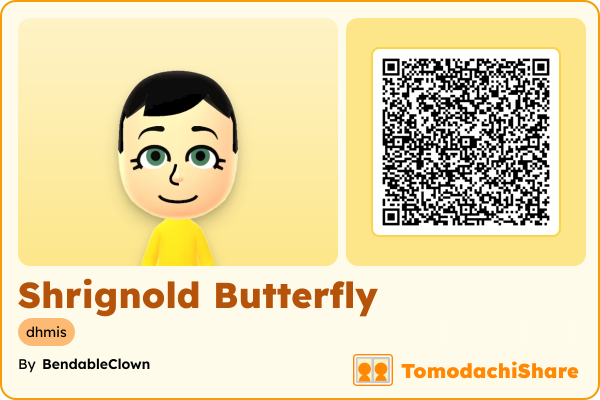 Shrignold Butterfly, a female Mii  with tags: dhmis