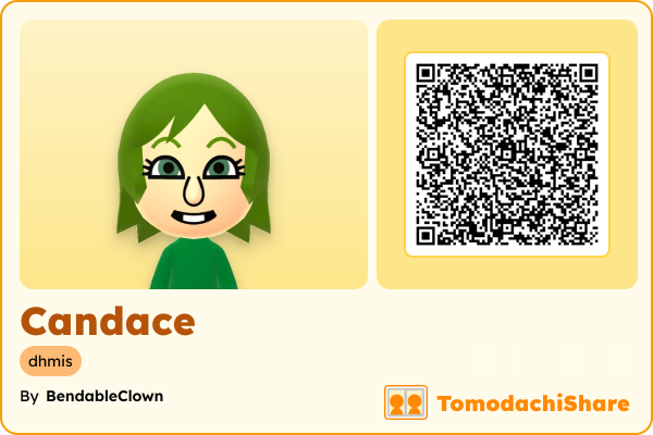 Candace, a female Mii  with tags: dhmis