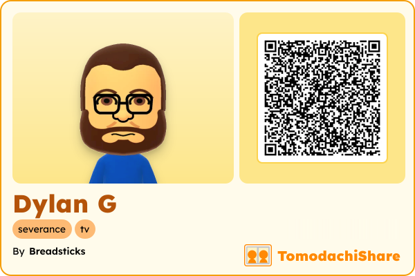 Dylan G, a male Mii  with tags: severance, tv