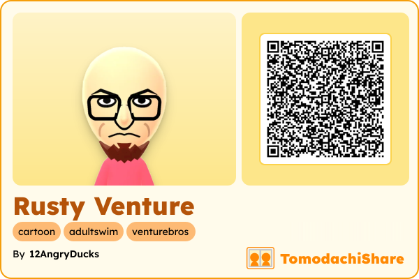 Rusty Venture, a female Mii  with tags: cartoon, adultswim, venturebros
