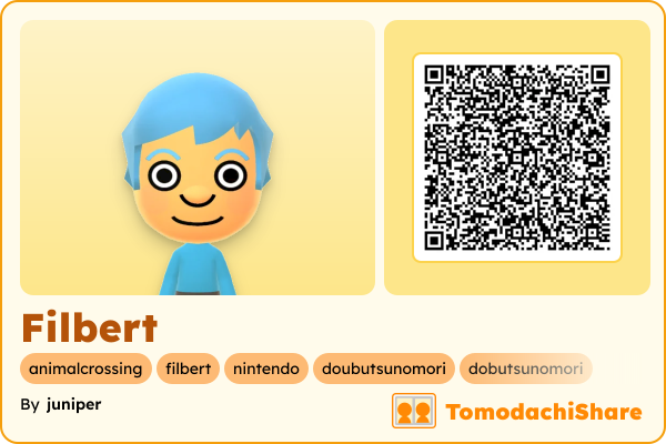 Filbert, a male Mii  with tags: animalcrossing, filbert, nintendo, doubutsunomori, dobutsunomori