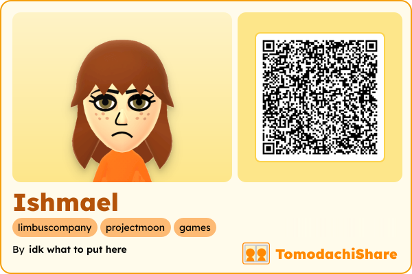 Ishmael, a female Mii  with tags: limbuscompany, projectmoon, games