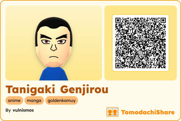 Tanigaki Genjirou, a male Mii  with tags: anime, manga, goldenkamuy