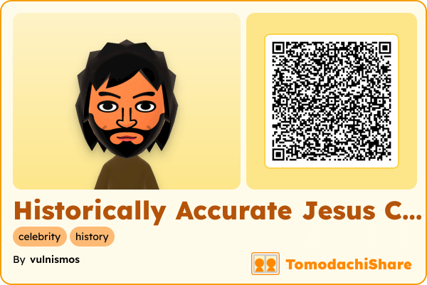 Historically Accurate Jesus Christ, a male Mii  with tags: celebrity, history