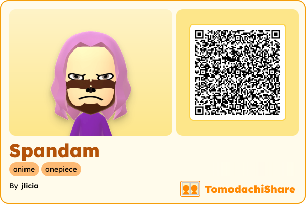 Spandam, a male Mii  with tags: anime, onepiece