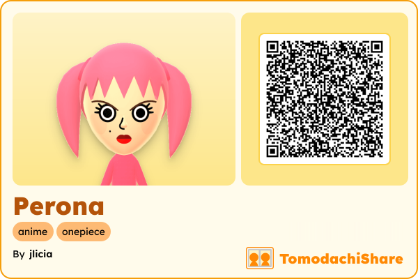 Perona, a female Mii  with tags: anime, onepiece